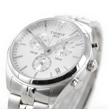 Load image into Gallery viewer, Tissot T Classic PR 100 Chronograph Silver Dial Silver Steel Strap Watch For Men - T101.417.11.031.00