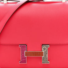 Load image into Gallery viewer, Epsom Shiny Alligator Lizard Constance 24 Rose Extreme Rose Poupre Etru Ombre
