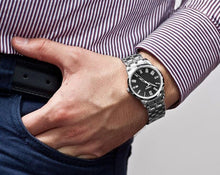 Load image into Gallery viewer, Tissot T Classic Dream Black Dial Silver Steel Strap Watch for Men - T033.410.11.053.01