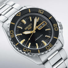 Load image into Gallery viewer, Seiko 5 Sport Automatic SKX Series Black Dial Silver Steel Strap Watch for Men - SRPK99K1