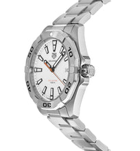 Load image into Gallery viewer, Tag Heuer Aquaracer Quartz White Dial Silver Steel Strap Watch for Men - WBD1111.BA0928
