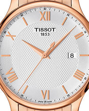 Load image into Gallery viewer, Tissot T Classic Tradition White Dial Rose Gold Steel Strap Watch For Women - T063.610.33.038.00
