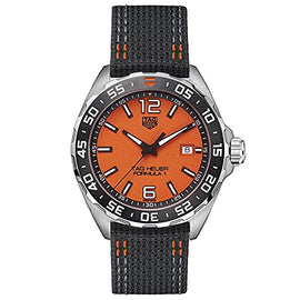 Tag Heuer Formula 1 Quartz Orange Dial Black Nylon Strap Watch for Men - WAZ101A.FC8305