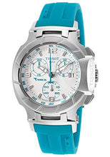 Load image into Gallery viewer, Tissot T Race Chronograph White Dial Brown Rubber Strap Watch for Women - T048.217.17.017.02