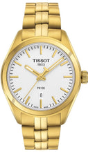 Load image into Gallery viewer, Tissot T Classic PR 100 Lady White Dial Gold Steel Strap Watch for Women - T101.210.33.031.00