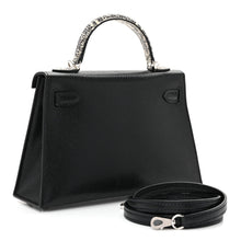Load image into Gallery viewer, Chevre Chamkila Lizard Mini Kelly Sellier Touch 20 Black Ombre