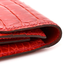 Load image into Gallery viewer, Shiny Alligator Constance Short Wallet Geranium