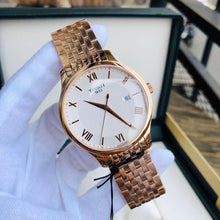 Load image into Gallery viewer, Tissot T Classic Tradition White Dial Rose Gold Steel Strap Watch For Women - T063.610.33.038.00