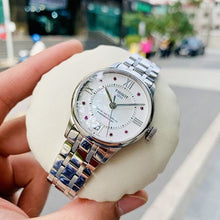 Load image into Gallery viewer, Tissot Chemin Des Tourelles Powermatic 80 Rubies Mother of Pearl Dial Silver Steel Strap Watch For Women - T099.207.11.113.00