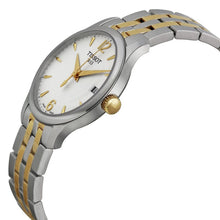 Load image into Gallery viewer, Tissot T Classic Tradition White Dial Two Tone Mesh Bracelet Watch for Women - T063.210.22.037.00