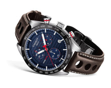 Load image into Gallery viewer, Tissot PRS 516 Chronograph Blue Dial Brown Leather Strap Watch For Men - T100.417.16.041.00