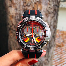 Load image into Gallery viewer, Tissot T Race Chronograph Stefan Bradl Special Edition Black Dial Black Rubber Strap Watch for Men - T092.417.27.057.02