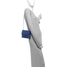 Load image into Gallery viewer, Chevre Mysore Mini Verrou Chaine Bag Bleu Agate