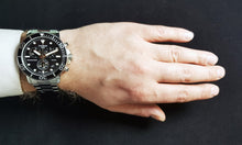 Load image into Gallery viewer, Tissot Seastar 1000 Chronograph Black Dial Silver Steel Strap Watch For Men - T120.417.11.051.00