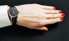 Load image into Gallery viewer, Tissot Le Locle Automatic Lady Black Dial Black Leather Strap Watch for Women - T41.1.123.57