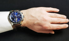 Load image into Gallery viewer, Tissot Supersport Chrono Blue Dial Brown Leather Strap Watch For Men - T125.617.16.041.00