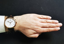 Load image into Gallery viewer, Tissot Carson Premium Chronograph White Dial Brown Leather Strap Watch For Men - T122.417.36.011.00