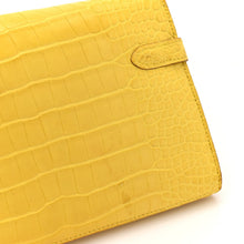 Load image into Gallery viewer, Matte Alligator Kelly Longue Wallet Mimosa