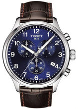 Load image into Gallery viewer, Tissot Chrono XL Classic Blue Dial Brown Leather Strap Watch For Men - T116.617.16.047.00