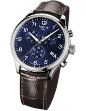 Load image into Gallery viewer, Tissot Chrono XL Classic Blue Dial Brown Leather Strap Watch For Men - T116.617.16.047.00