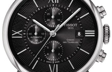 Load image into Gallery viewer, Tissot T Classic Chemin Des Tourelles Chronograph Black Dial Black Leather Strap Watch For Men - T099.427.16.058.00