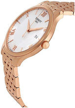 Load image into Gallery viewer, Tissot T Classic Tradition White Dial Rose Gold Steel Strap Watch For Women - T063.610.33.038.00