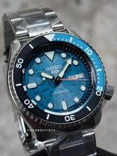 Load image into Gallery viewer, Seiko 5 Sports SKX Skeleton Green Dial Silver Steel Strap Watch For Men - SRPJ45K1