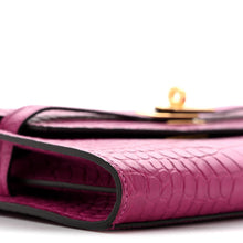 Load image into Gallery viewer, Matte Alligator Kelly Wallet To Go Rose Scheherazade