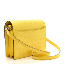 Load image into Gallery viewer, Ostrich Mini Sac Roulis Jaune Citron