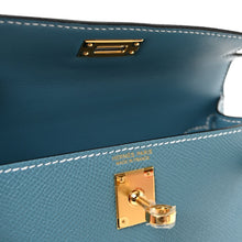 Load image into Gallery viewer, Epsom Mini Kelly Sellier 20 New Blue Jean