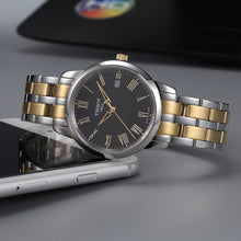 Load image into Gallery viewer, Tissot T Classic Dream Black Dial Two Tone Steel Strap Watch for Men - T033.410.22.053.01