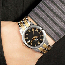 Load image into Gallery viewer, Tissot T Classic Dream Black Dial Two Tone Steel Strap Watch for Men - T033.410.22.053.01