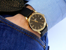 Load image into Gallery viewer, Tissot T Classic Dream Black Dial Black Leather Strap Watch for Men - T033.410.36.051.01