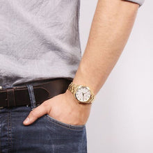 Load image into Gallery viewer, Tissot T Classic PR 100 Quartz White Dial Gold Steel Strap Watch for Men - T101.410.33.031.00