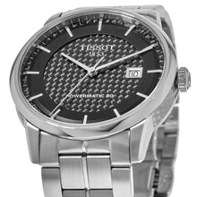 Load image into Gallery viewer, Tissot Luxury Powermatic 80 Black Dial Silver Steel Strap Watch for Men - T086.407.11.201.02