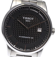 Load image into Gallery viewer, Tissot Luxury Powermatic 80 Black Dial Silver Steel Strap Watch for Men - T086.407.11.201.02