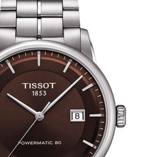 Load image into Gallery viewer, Tissot Luxury Powermatic 80 Brown Dial Silver Steel Strap Watch For Men - T086.407.11.291.00