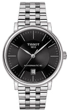 Load image into Gallery viewer, Tissot T Classic Carson Premium Powermatic 80 Black Dial Silver Steel Strap Watch For Men - T122.407.11.051.00