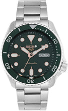 Load image into Gallery viewer, Seiko 5 Sports Automatic Analog Green Dial Silver Steel Strap Watch For Men - SRPD63K1