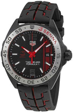 Load image into Gallery viewer, Tag Heuer Formula 1 Senna Special Edition Black Dial Two Tone Rubber Strap Watch for Men - WAZ1014.FT8027