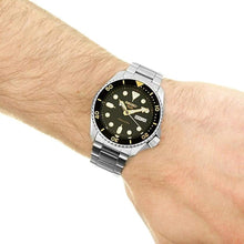 Load image into Gallery viewer, Seiko 5 Sports Automatic Black Dial Silver Steel Strap Watch For Men - SRPD57K1