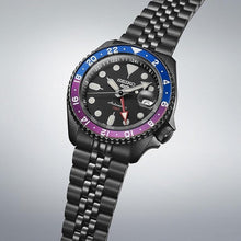 Load image into Gallery viewer, Seiko Automatic SKX GMT Yuto Horigome Limited Edition Black Dial Black Steel Strap Watch For Men - SSK027K1