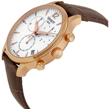 Load image into Gallery viewer, Tissot T Classic Tradition Chronograph White Dial Brown Leather Strap Watch For Men - T063.617.36.037.00