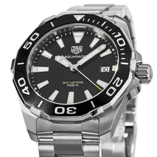 Load image into Gallery viewer, Tag Heuer Aquaracer Black Dial Silver Steel Strap Watch for Men - WAY111A.BA0928