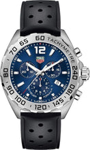 Load image into Gallery viewer, Tag Heuer Formula 1 Chronograph Blue Dial Black Rubber Strap Watch for Men - CAZ101K.FT8024