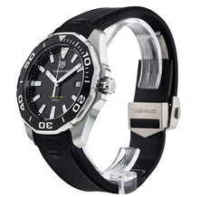 Load image into Gallery viewer, Tag Heuer Aquaracer Black Dial Black Rubber Strap Watch for Men - WAY111A.FT6151
