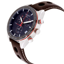 Load image into Gallery viewer, Tissot PRS 516 Chronograph Blue Dial Brown Leather Strap Watch For Men - T100.417.16.041.00