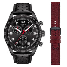 Load image into Gallery viewer, Tissot T Sport PRS 516 Chronograph Black Dial Black Leather Strap Watch for Men - T131.617.36.052.00