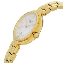 Load image into Gallery viewer, Tissot Flamingo Mother of Pearl White Dial Gold Steel Strap Watch For Women - T094.210.33.111.00