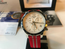 Load image into Gallery viewer, Tissot Quickster Chronograph NBA Houston Rockets Special Edition White Dial Two Tone NATO Strap Watch for Men - T095.417.17.037.12